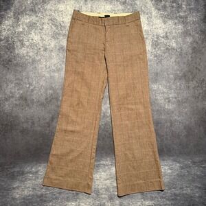 Y2K Low Rise GAP Women Brown Plaid Wide Leg Dress Pants‎ Size 1 Regular